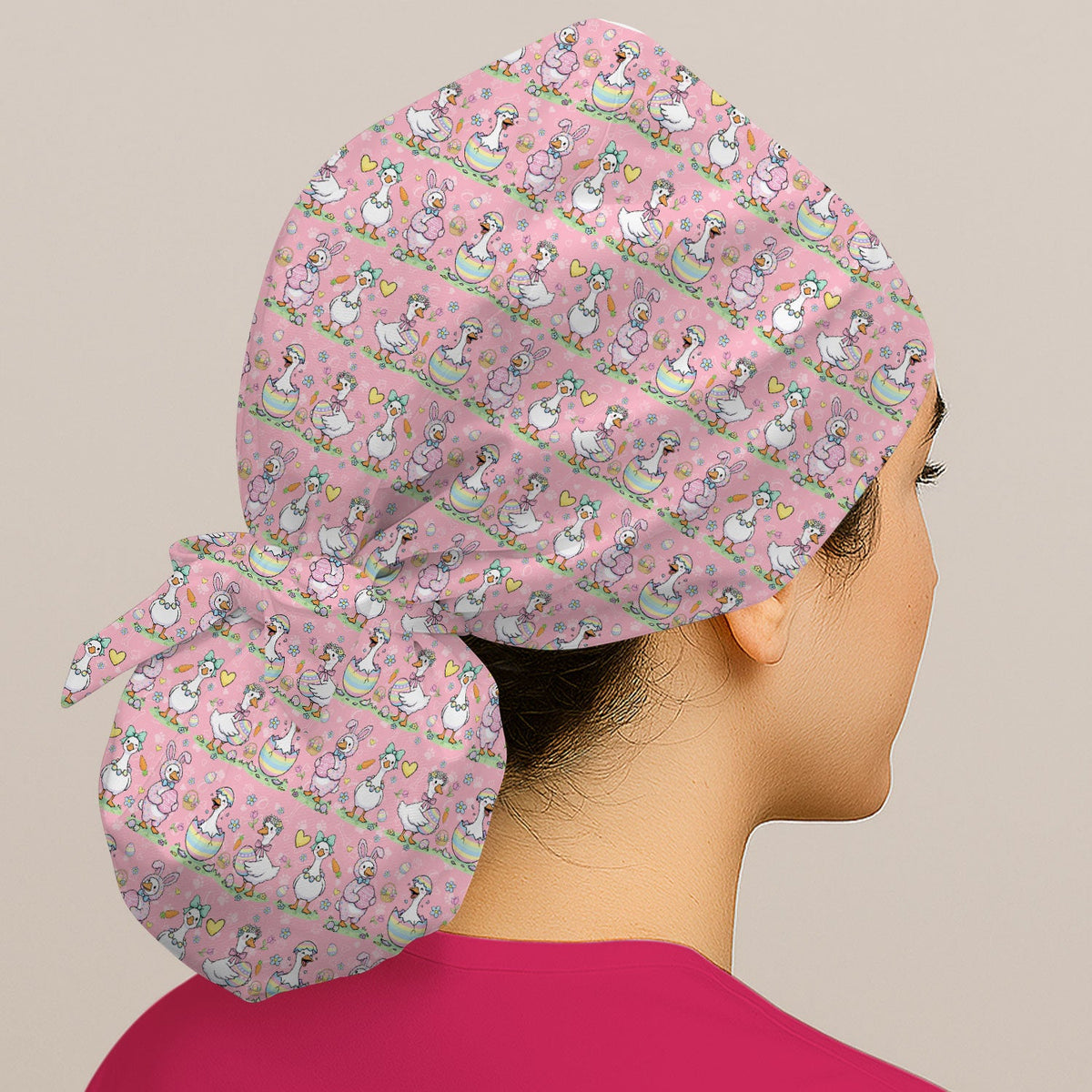 Easter Goose Scrub Cap