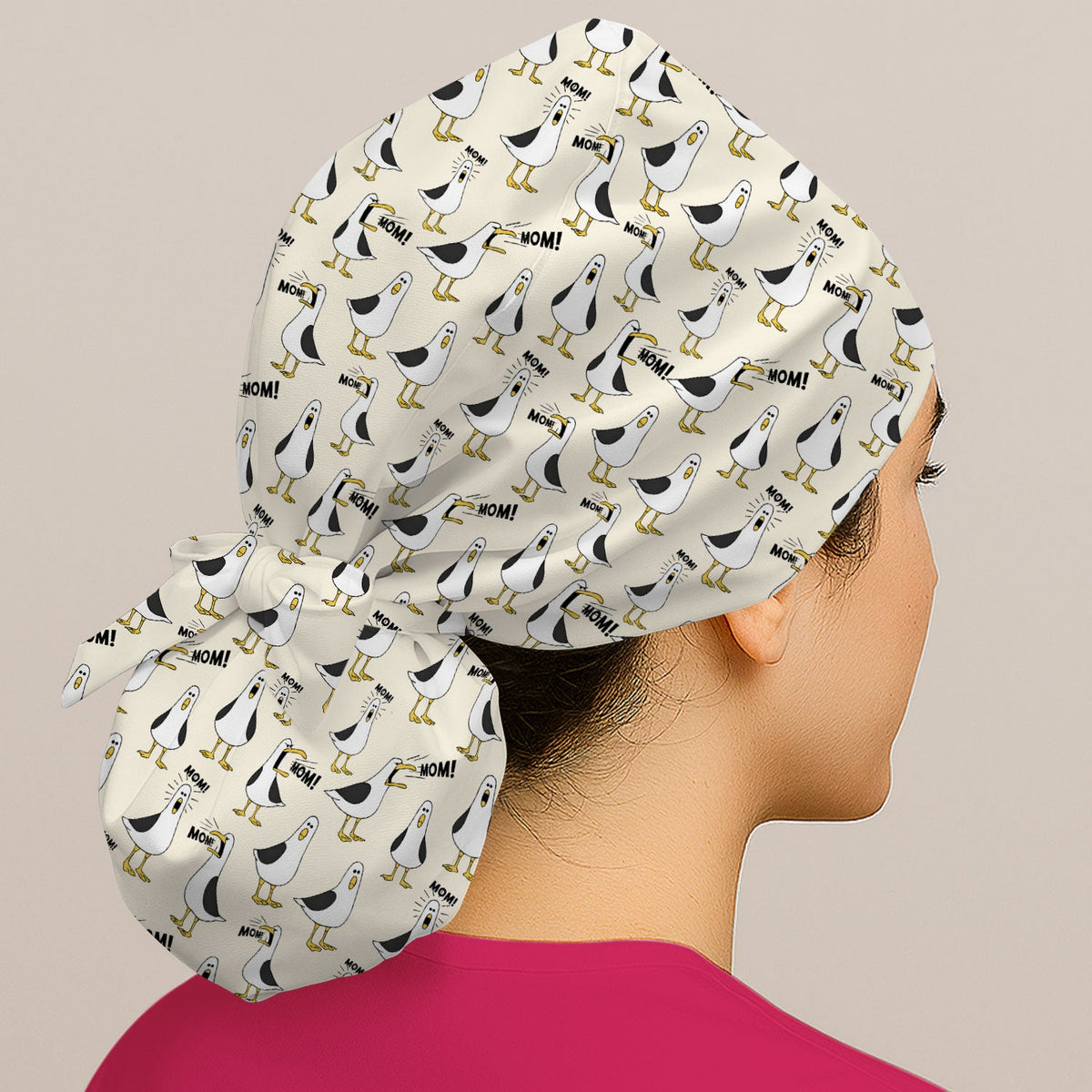 Seagull Mom Scrub Cap