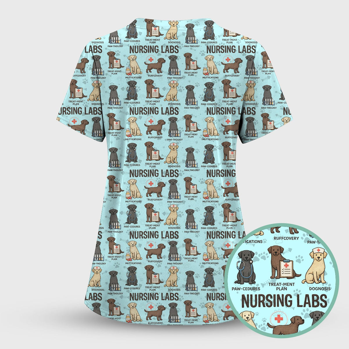 Lab Dog Nurse Scrub Set
