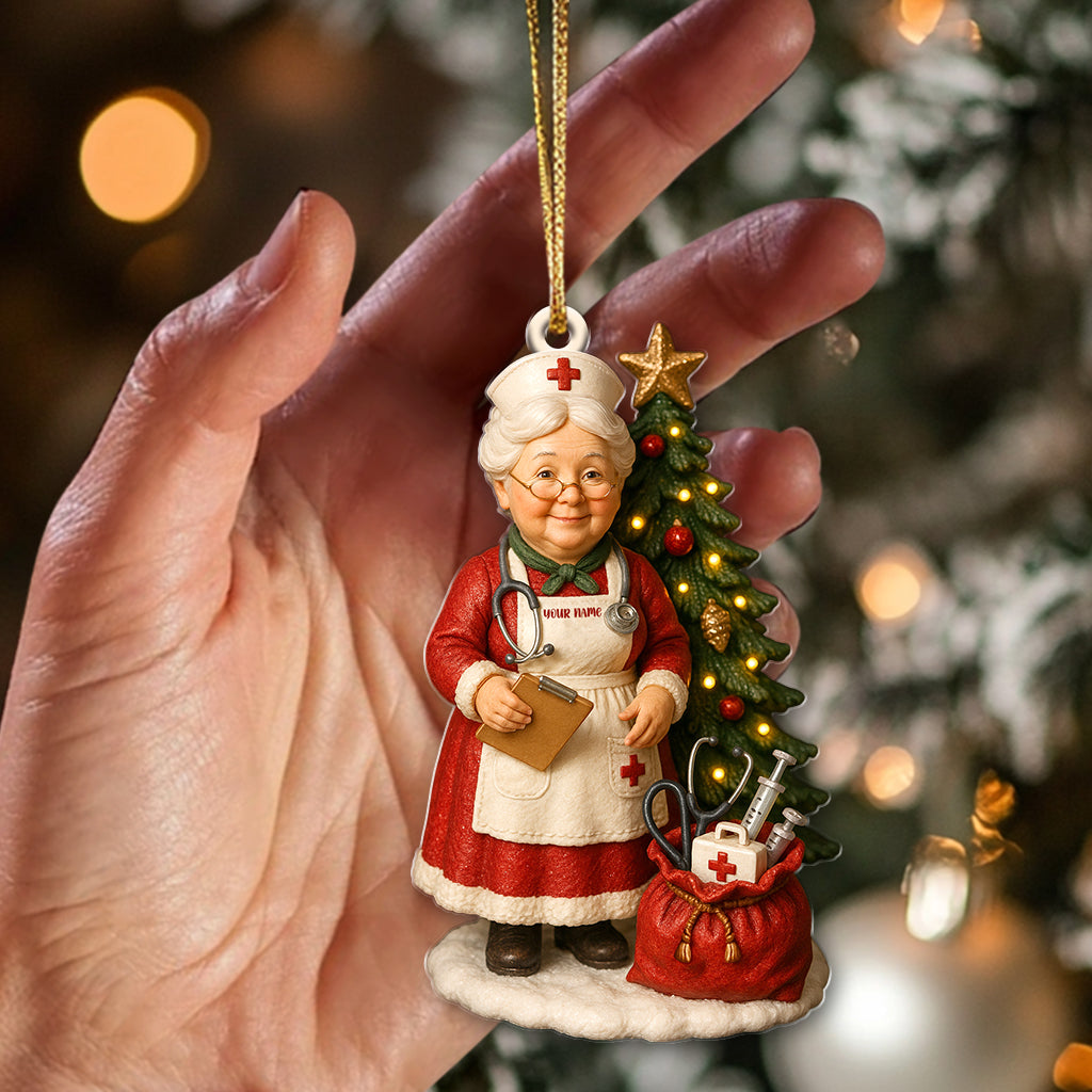 Personalized Grandma Christmas Nurse Ornament