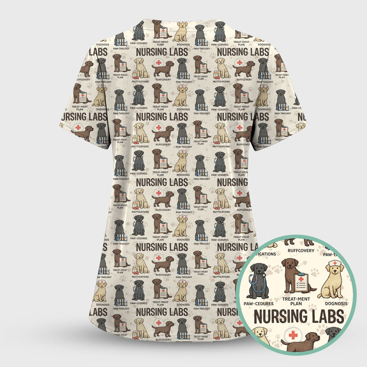 Lab Dog Nurse Scrub Set