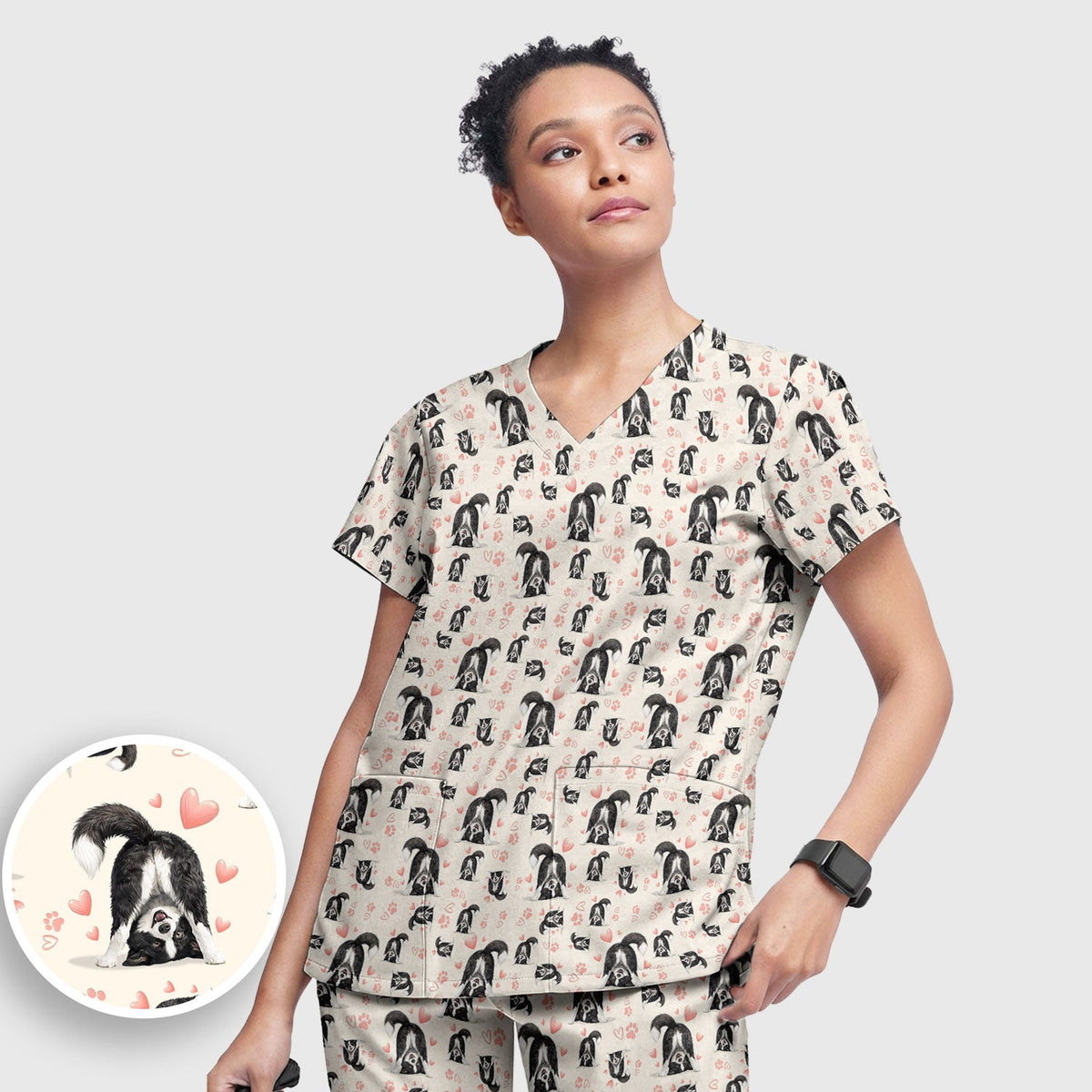 Puppy Heart Nurse Scrub Set