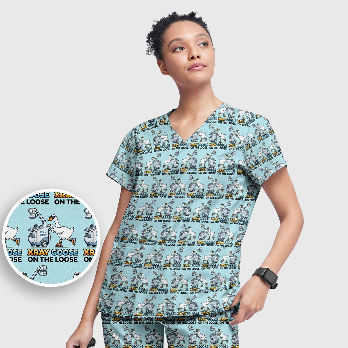 Xray Goose On The Loose Nurse Scrub Set
