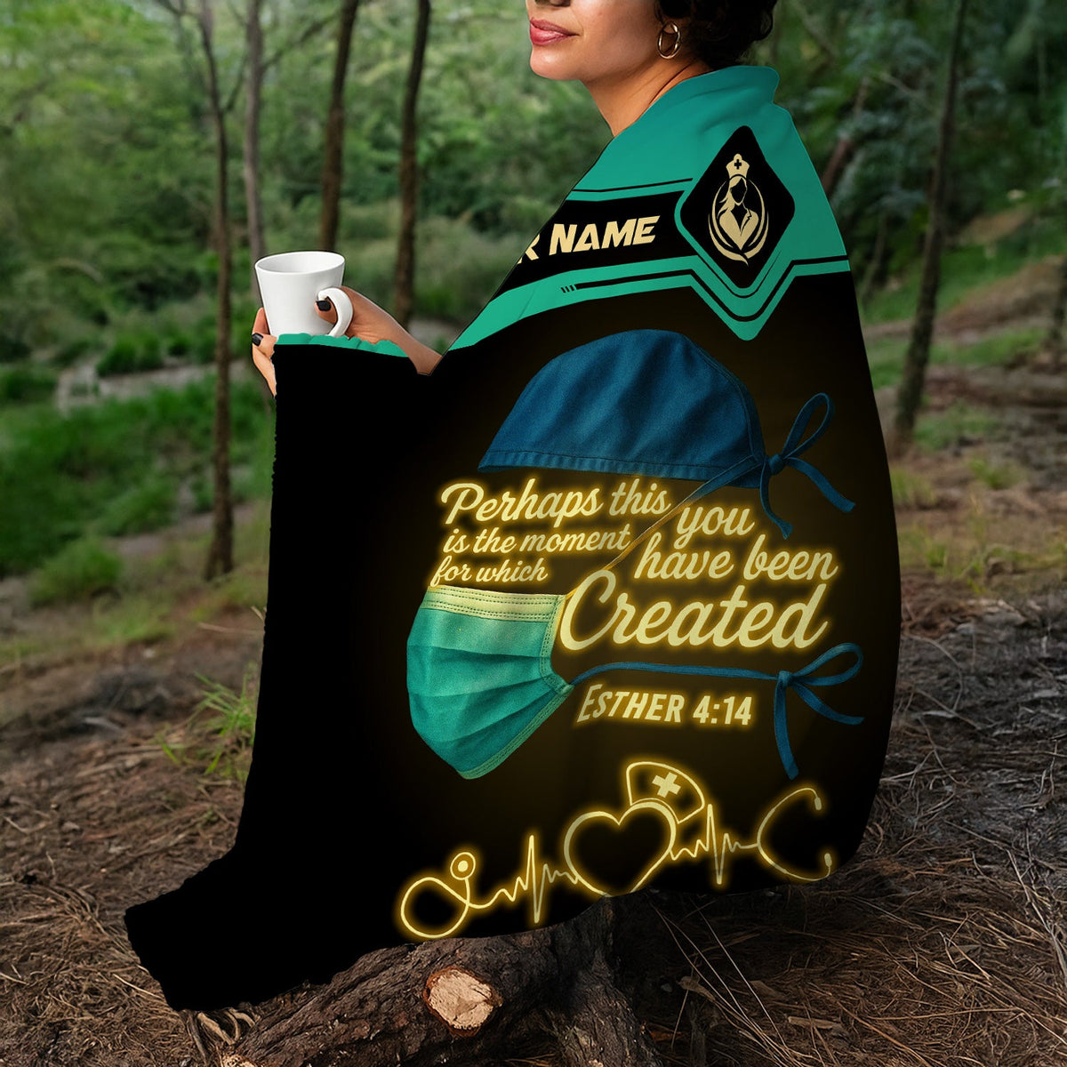 Personalized Esther 4:14 Nurse Blanket