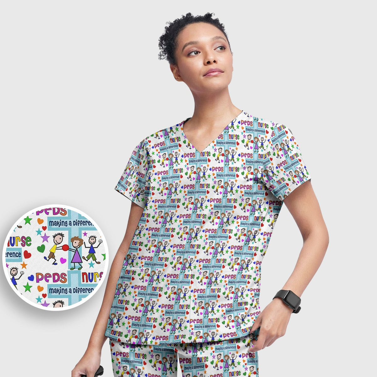 Peds Making A Difference Nurse Scrub Set