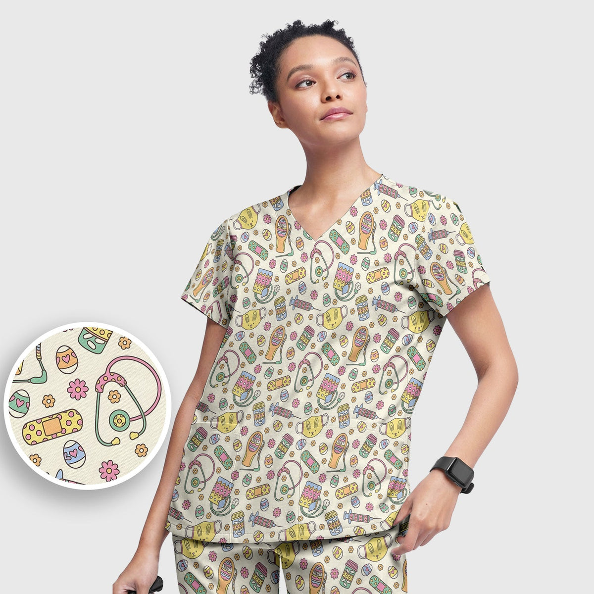 Nurse Bunny Scrub Set - Easter Gift