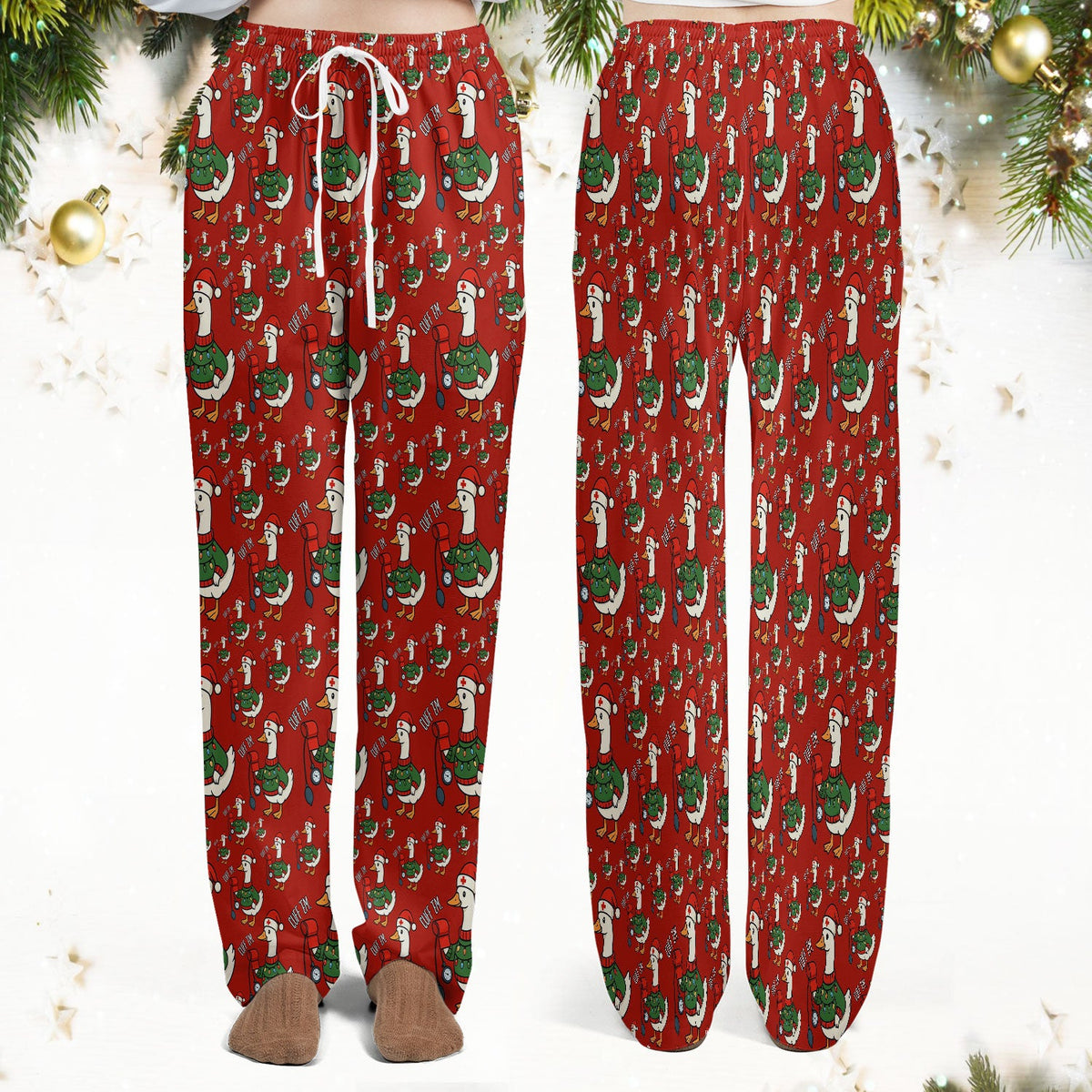 Christmas Duck Nurse Scrub Set