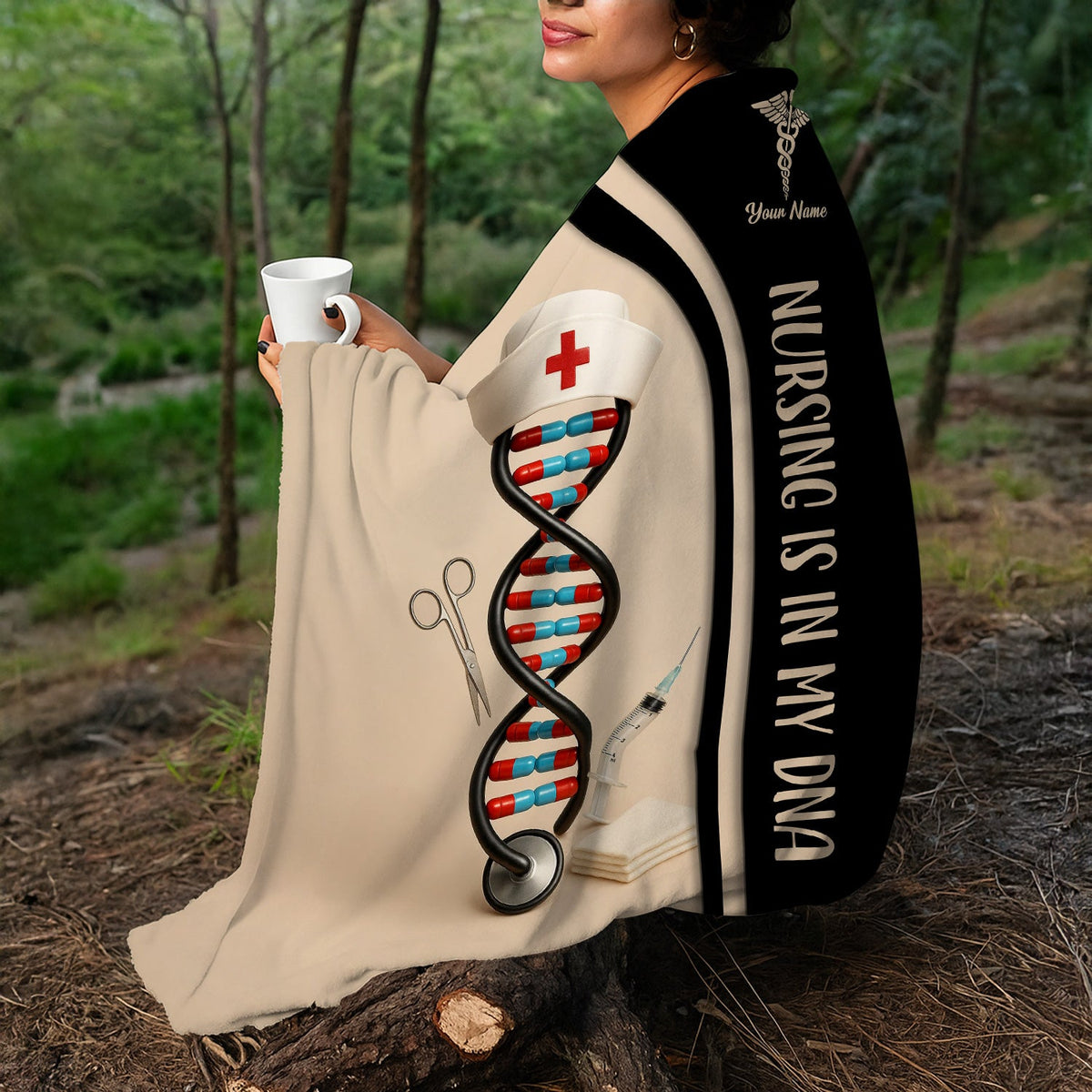 Personalized Nursing DNA Nurse Blanket