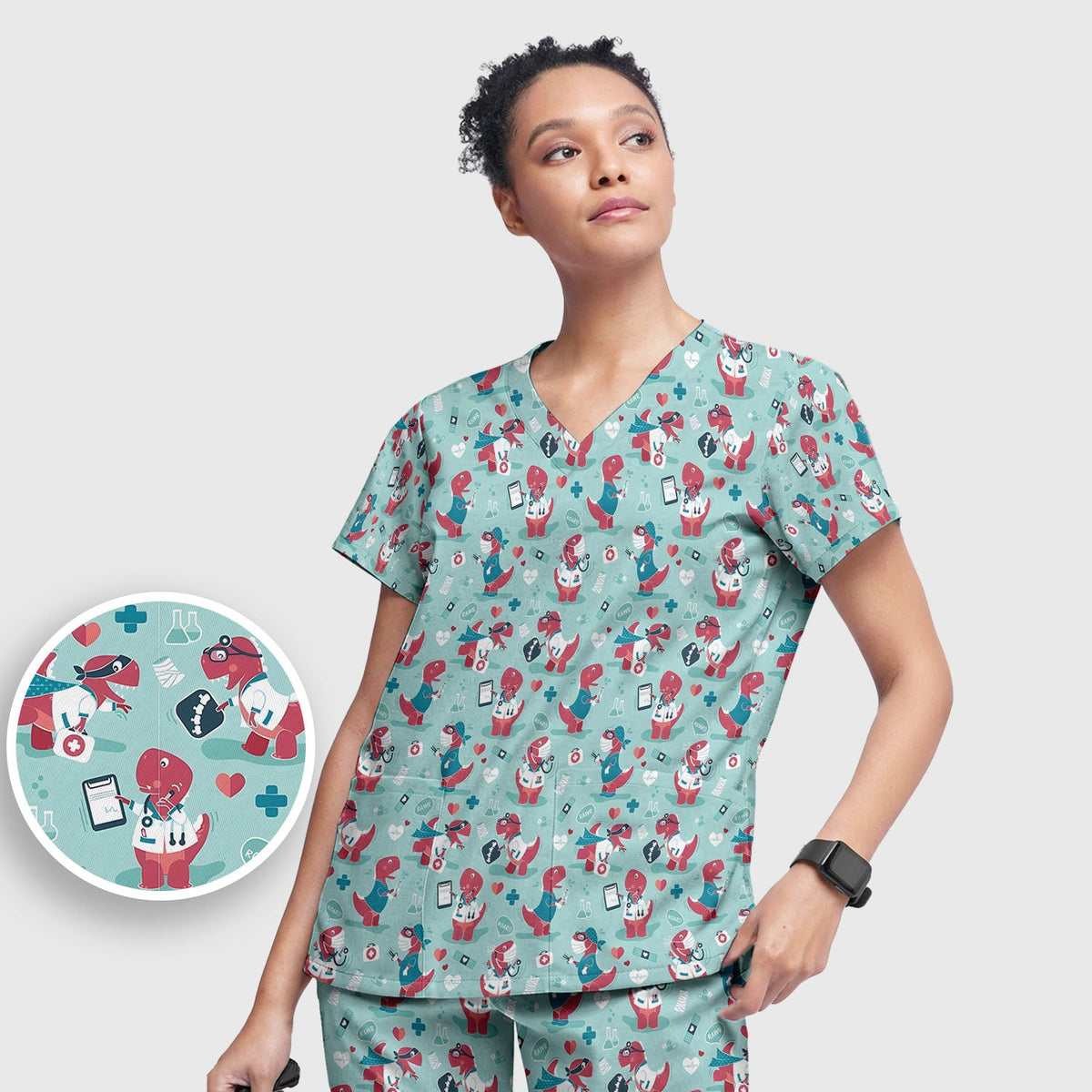 Dinosaur Doctor Nurse Scrub Set