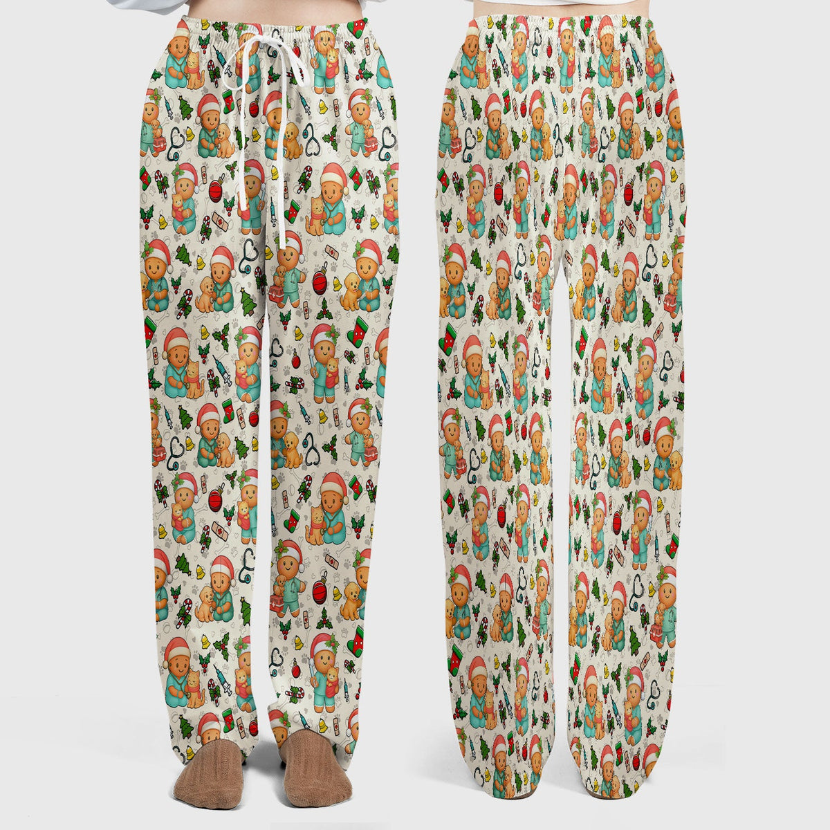 Gingerbread Pharmacy Scrub Set - Christmas Gift For Nurse