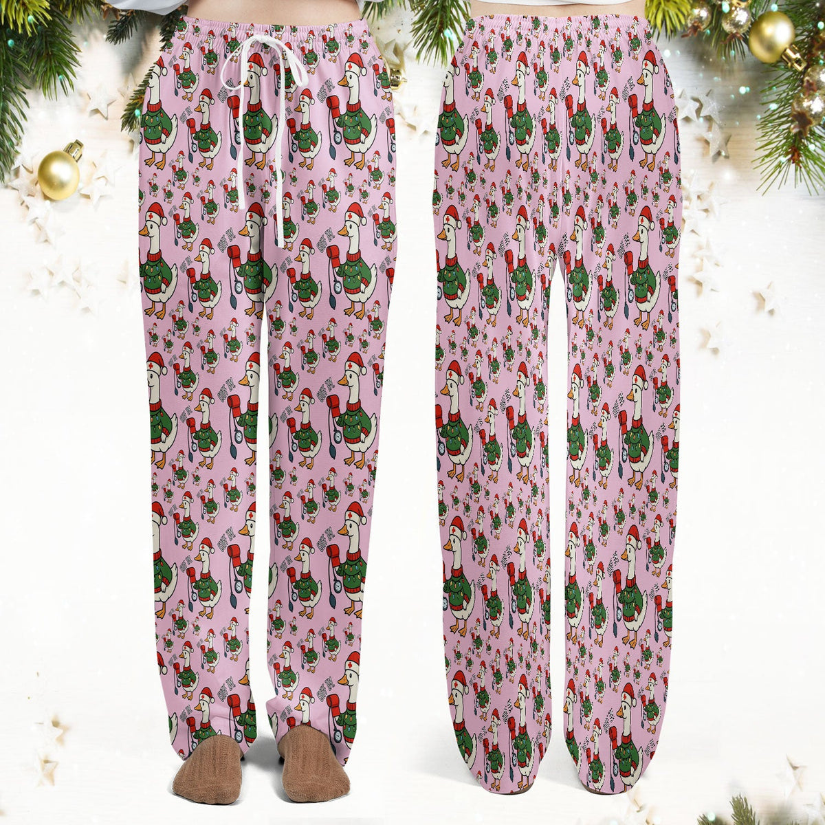 Christmas Duck Nurse Scrub Set