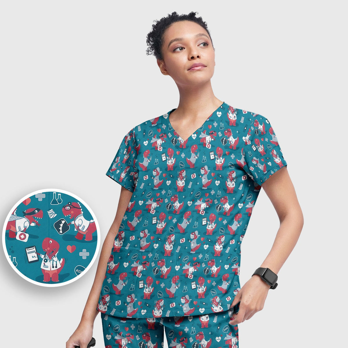 Dinosaur Doctor Nurse Scrub Set