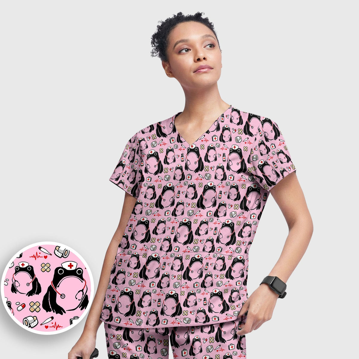Frog Medical Nurse Scrub Set