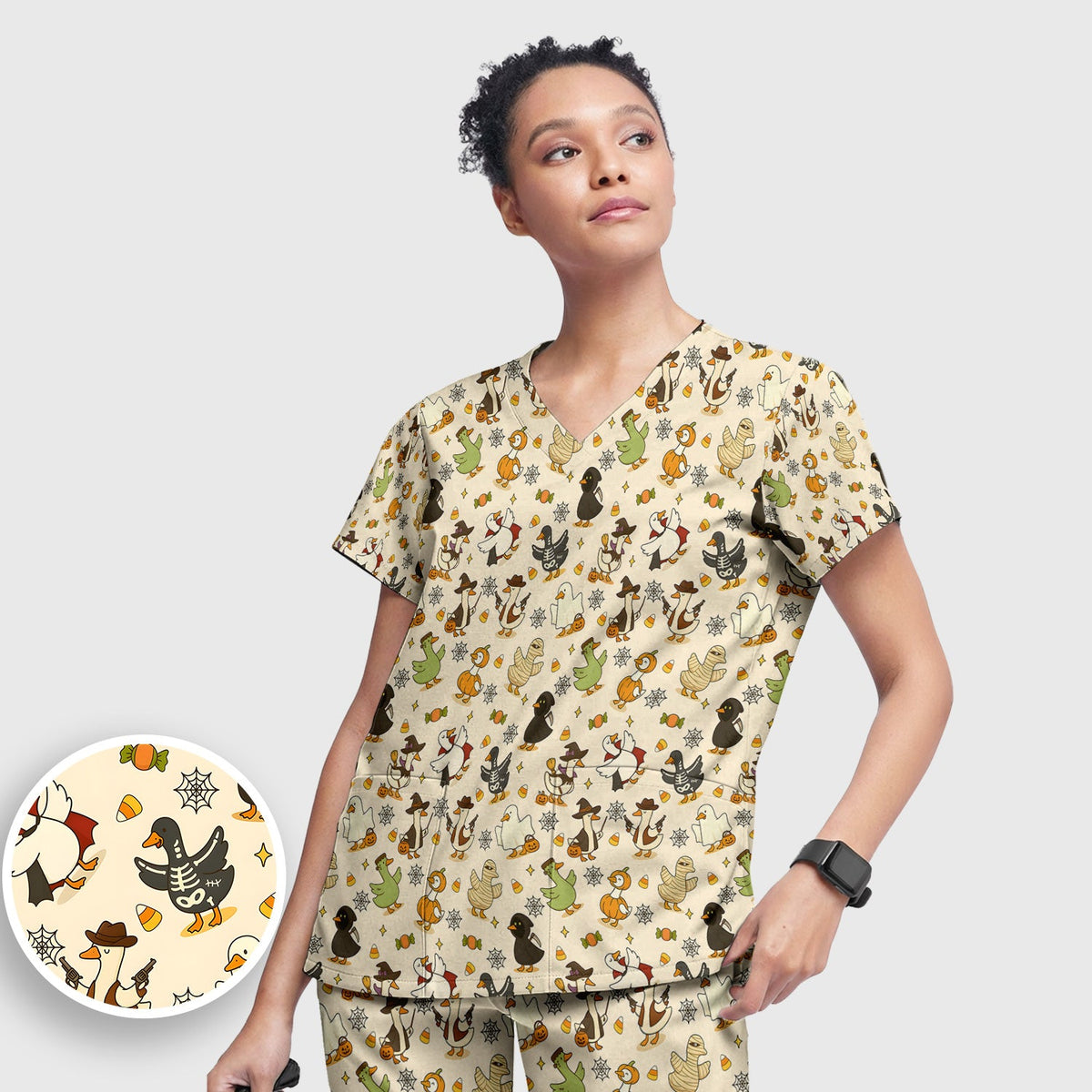Costume Ducks Nurse Scrub Set - Halloween Gift