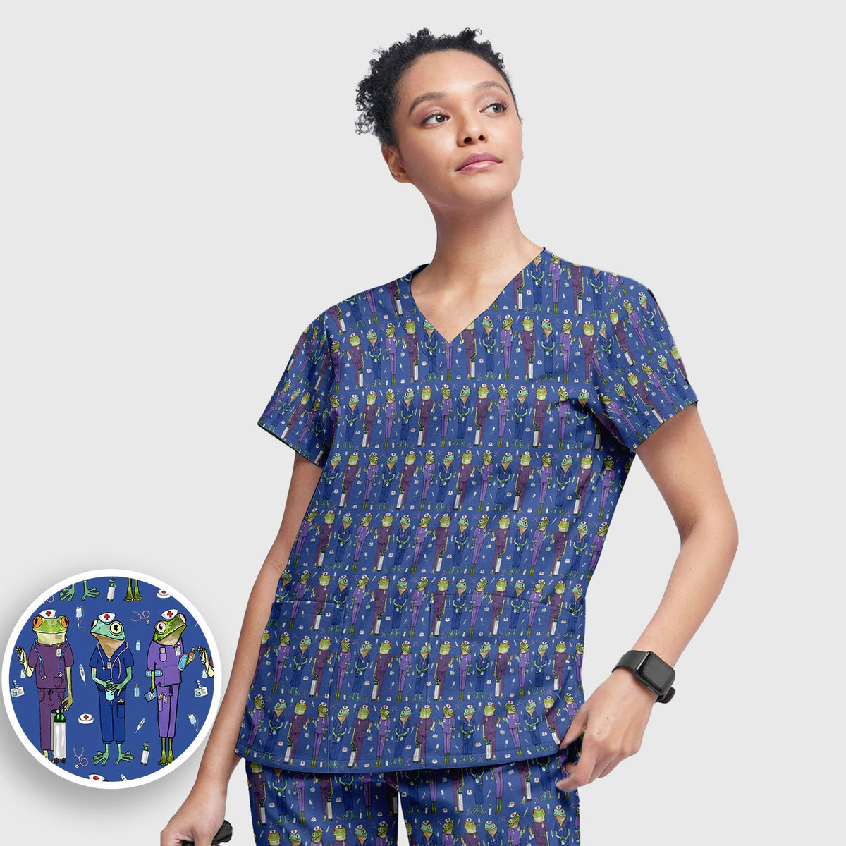 Frog Nurse Scrub Set