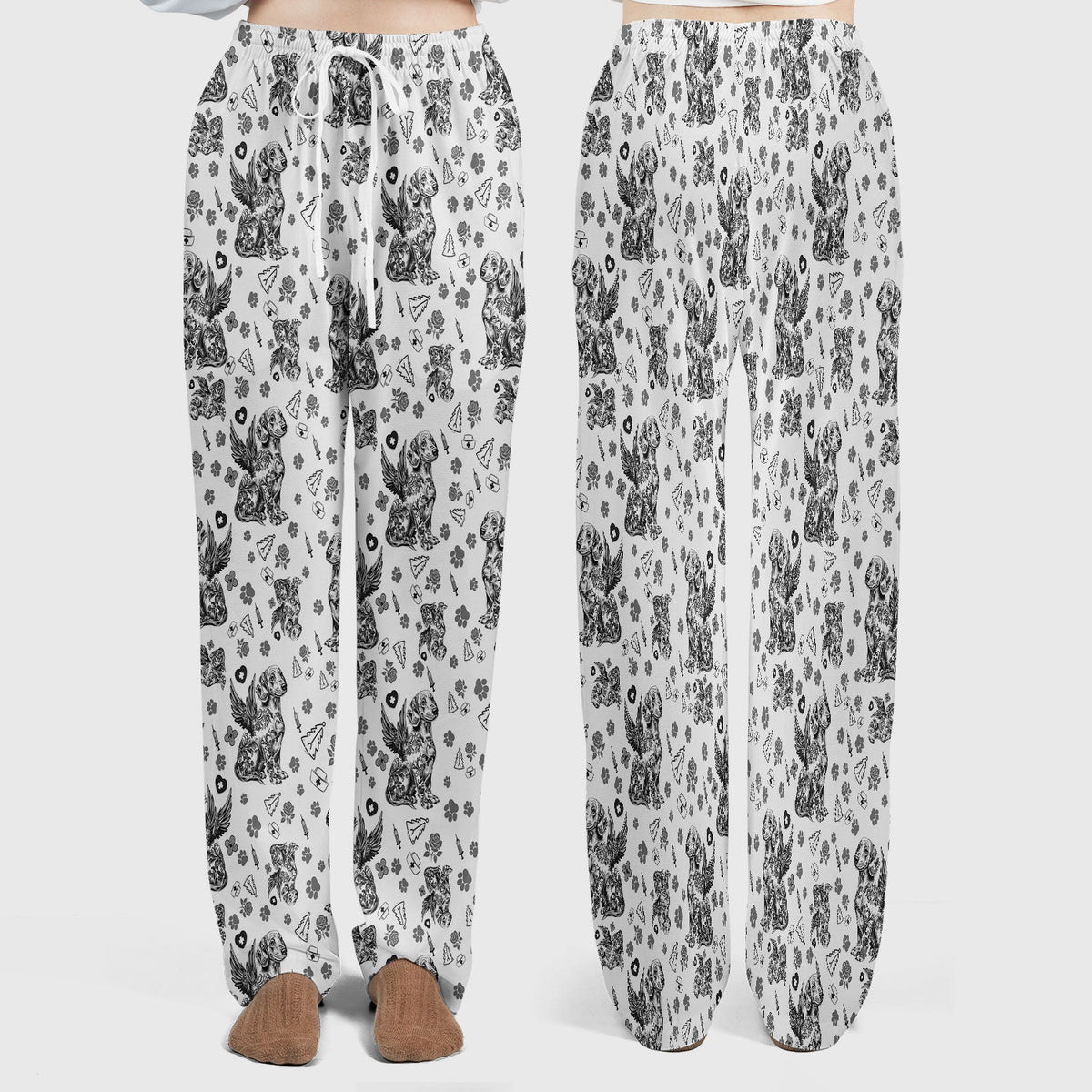 Toile De Jouy Dachshund Angel Nurse Scrub Set