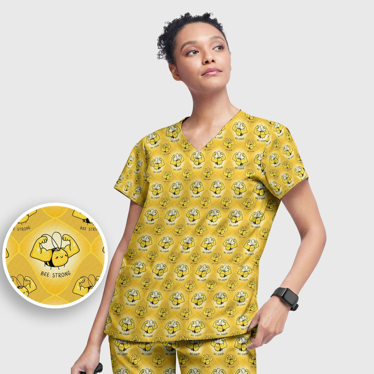 Strong Honey Bee Nurse Scrub Set