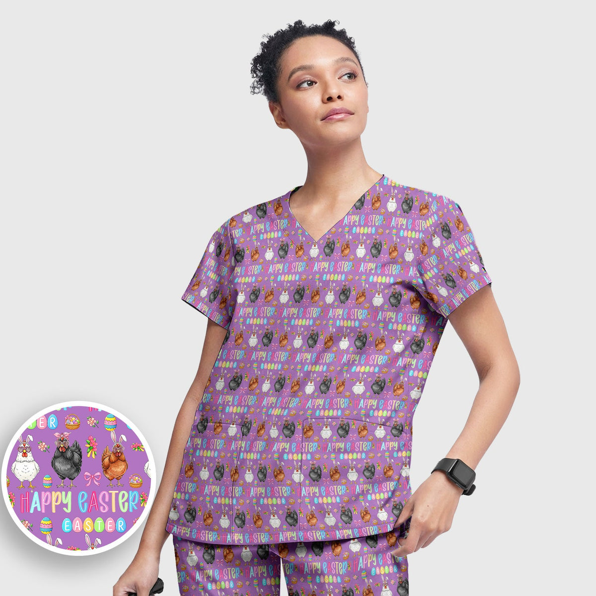 Bunny Eggs Nurse Scrub Sets - Easter Gift