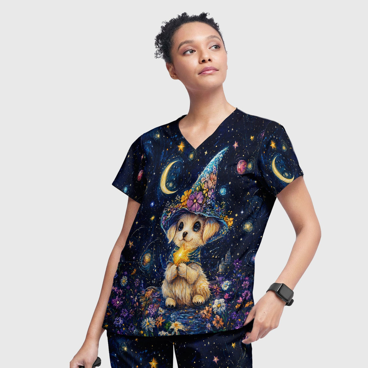 Puppy Wizard Nurse Scrub Set