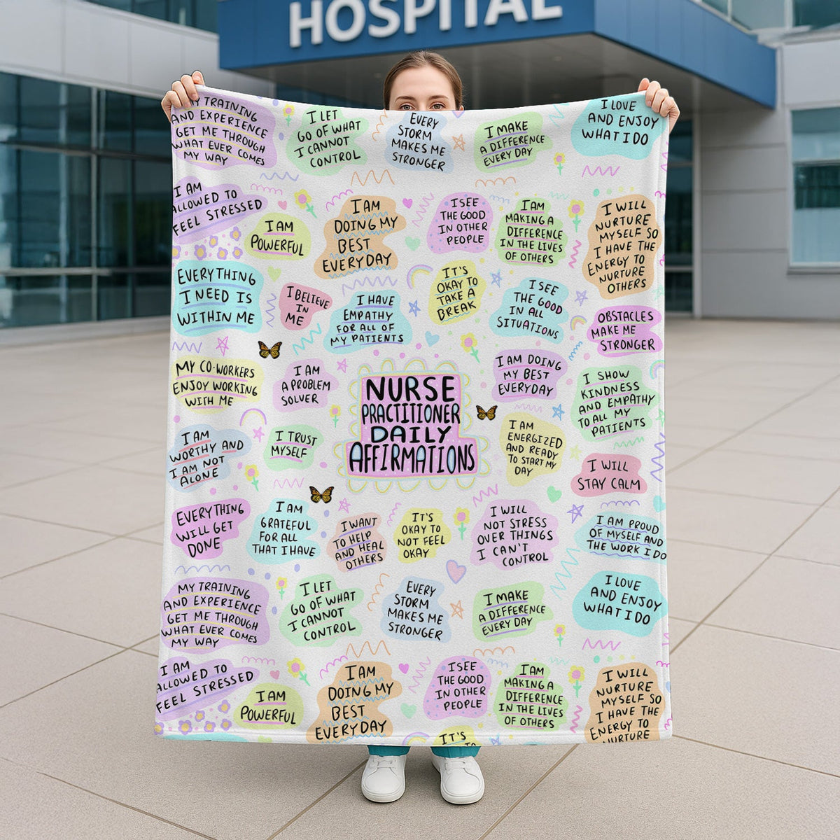 Affirmation Empowering Quotes Nurse Blanket