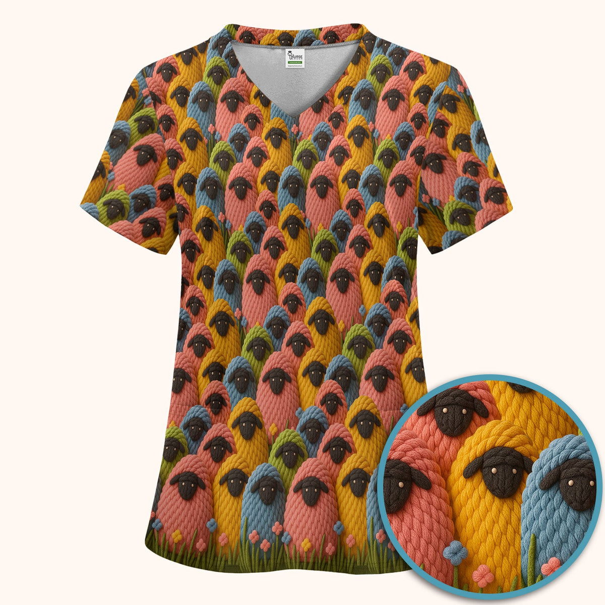Black Sheep Nurse Scrub Set - Christmas Gift