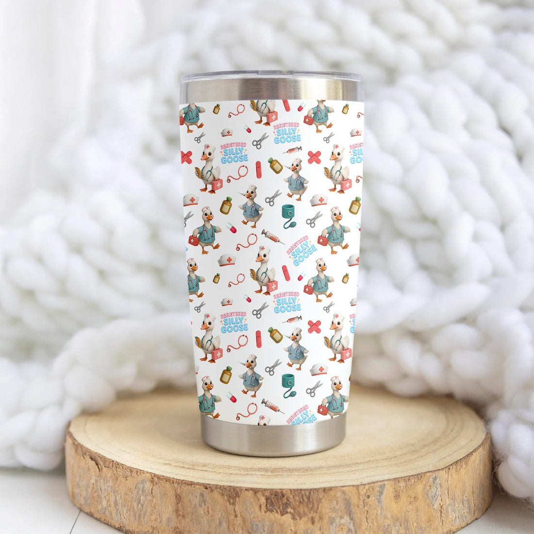 Personalized Silly Goose Nurse Tumbler