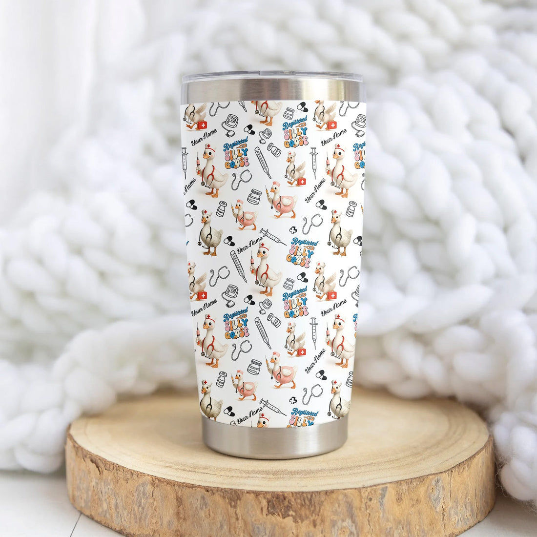 Personalized Silly Goose Nurse Tumbler