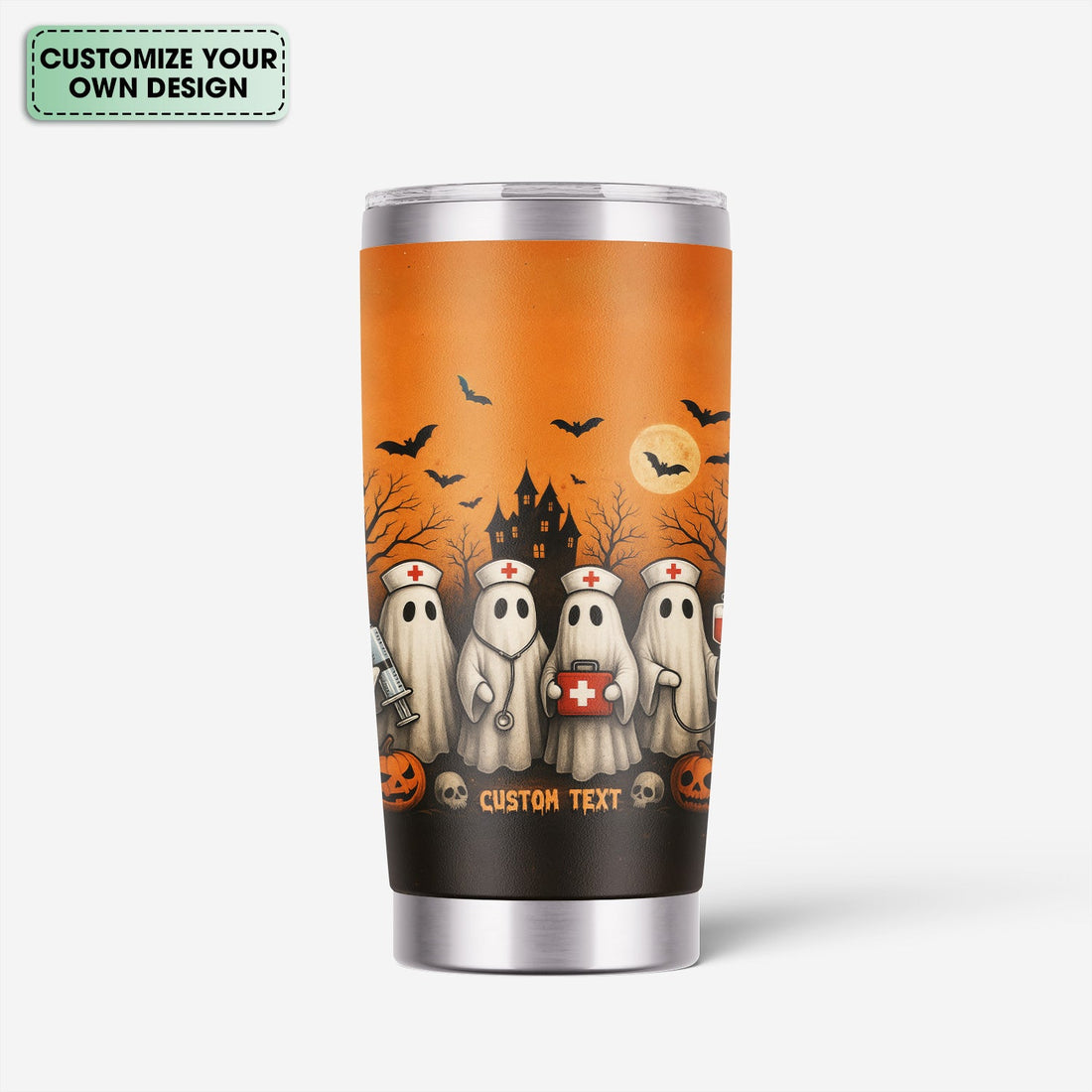 Personalized Funny Boo Boo Crew Halloween Nurse Tumbler