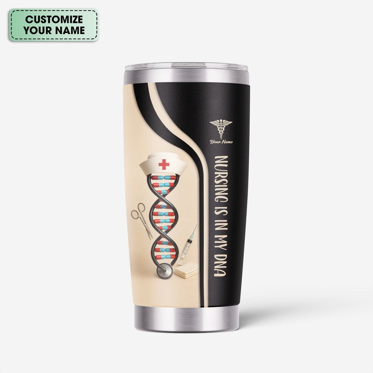 Personalized Nursing DNA Nurse Tumbler