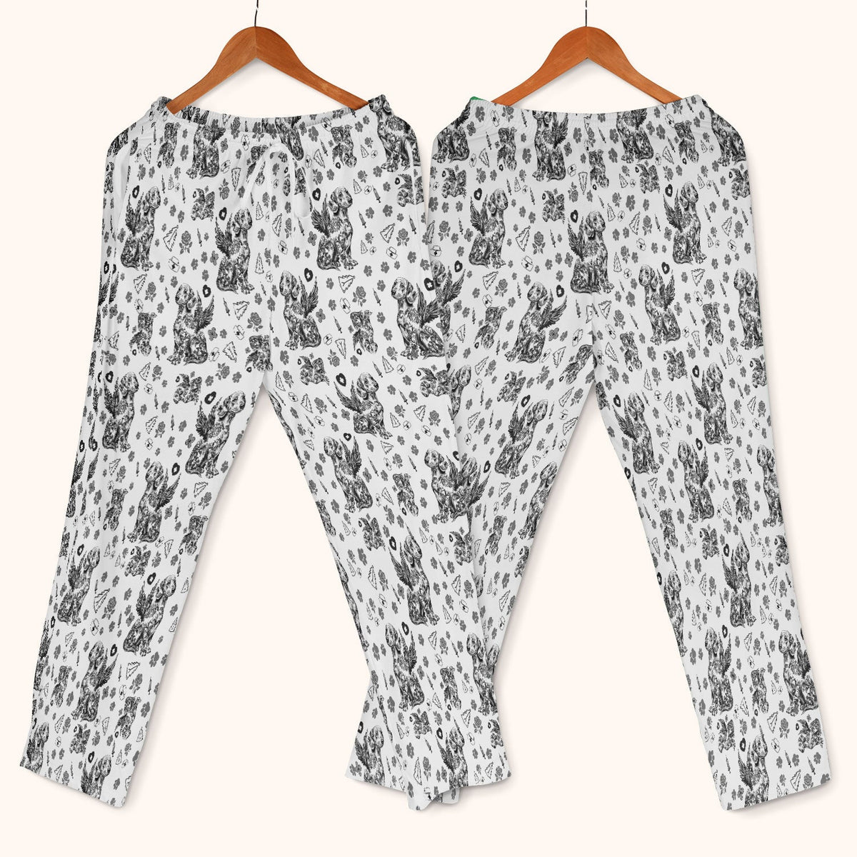Toile De Jouy Dachshund Angel Nurse Scrub Set
