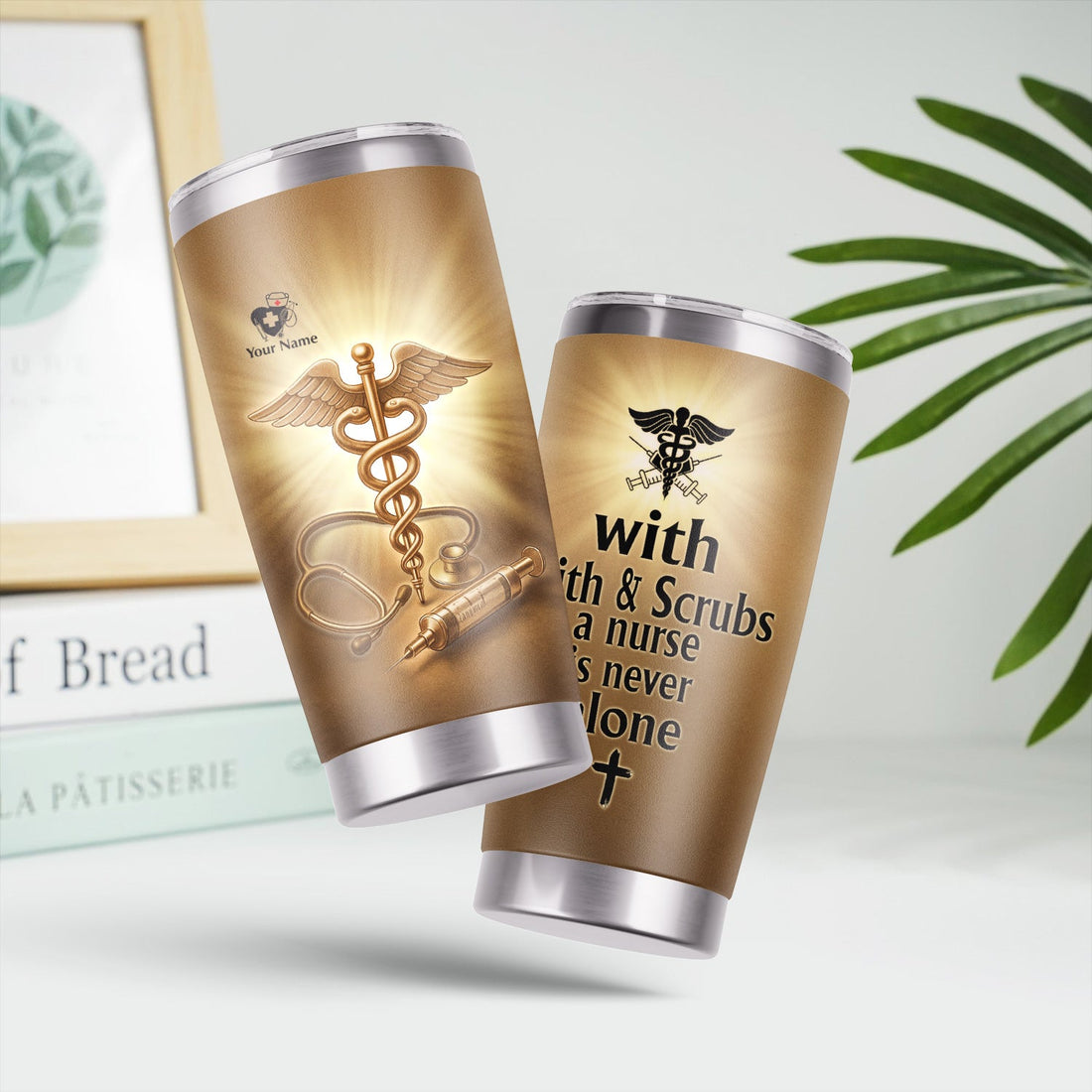 Personalized Faith Christian Nurse Tumbler