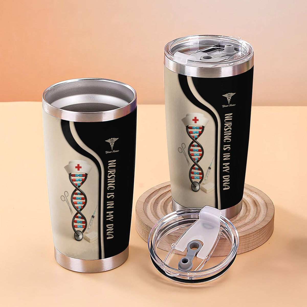 Personalized Nursing DNA Nurse Tumbler