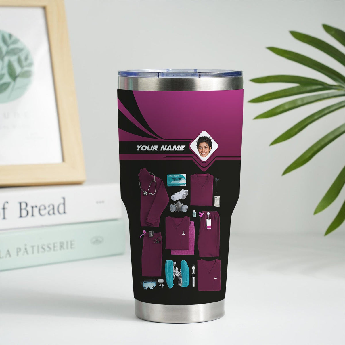 Personalized Photo Scrubs Tools Nurse Tumbler