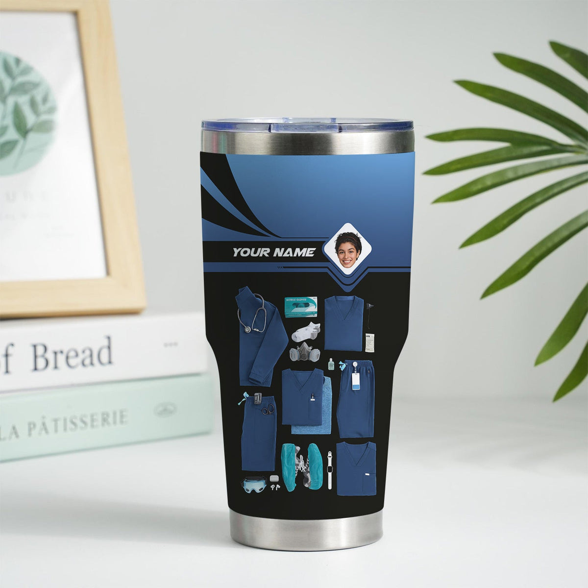 Personalized Photo Scrubs Tools Nurse Tumbler