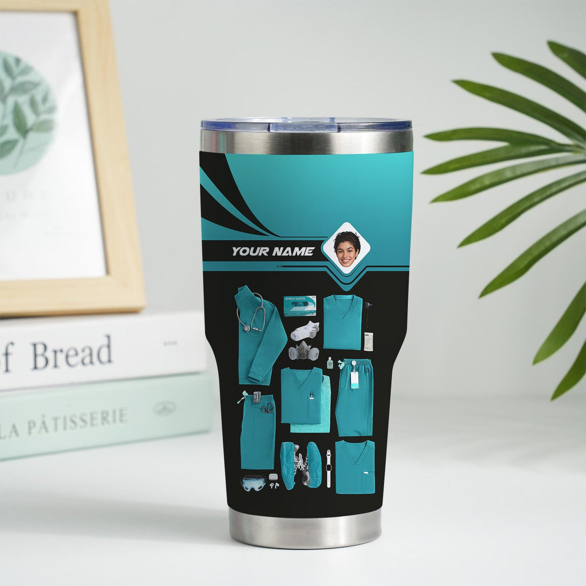 Personalized Photo Scrubs Tools Nurse Tumbler