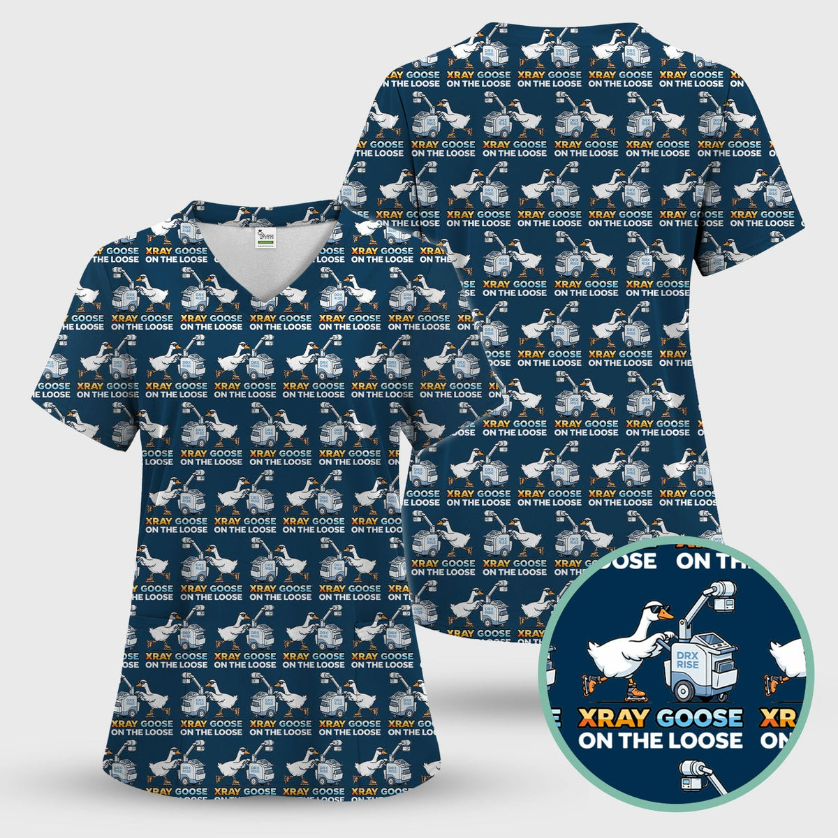 Xray Goose On The Loose Nurse Scrub Set
