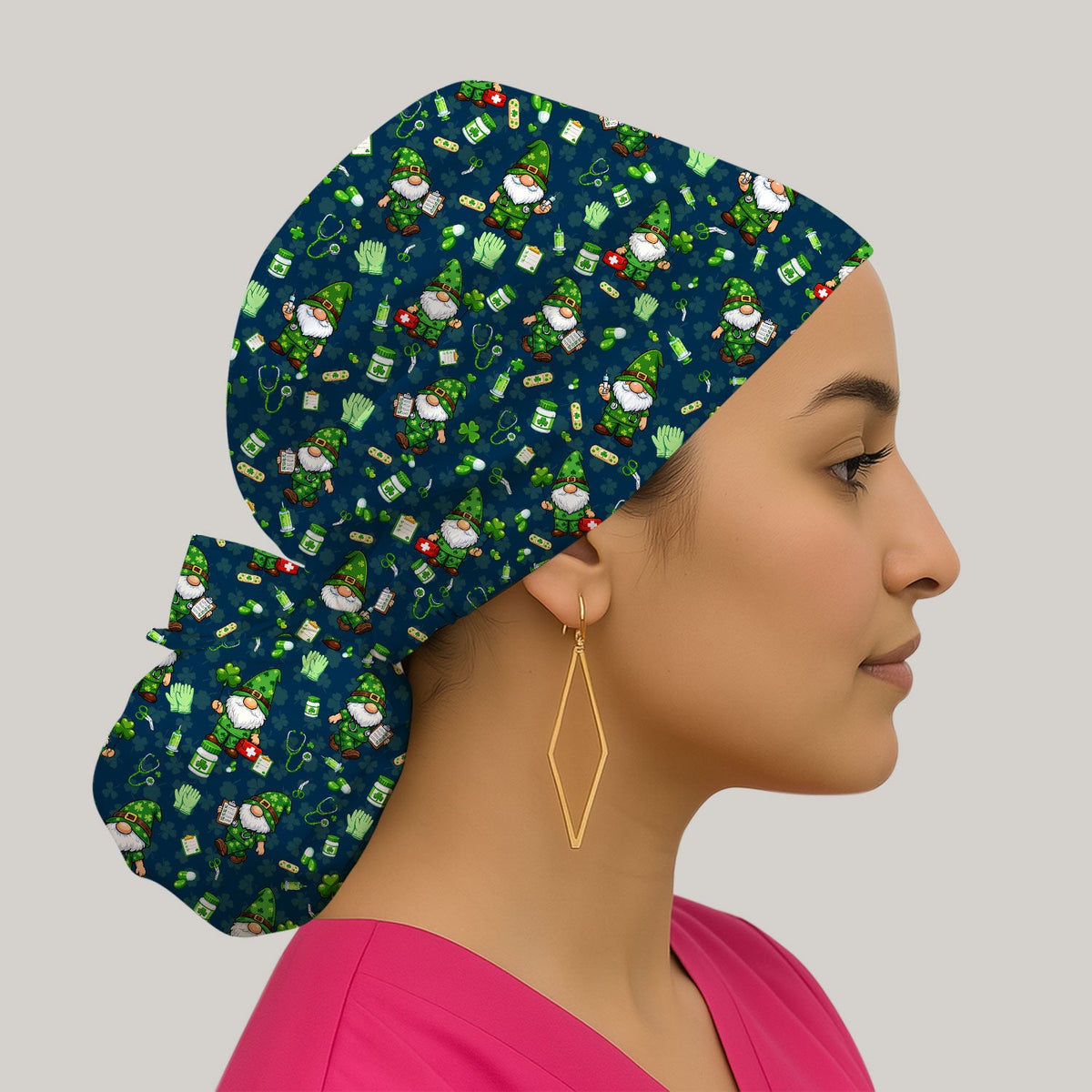 St Patrick Gnome Scrub Cap