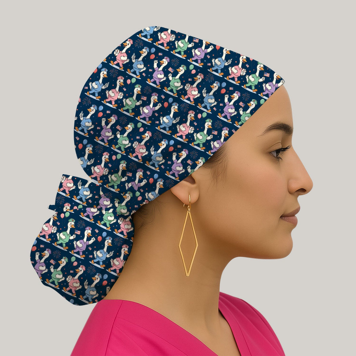 Ducks Balloons Scrub Cap