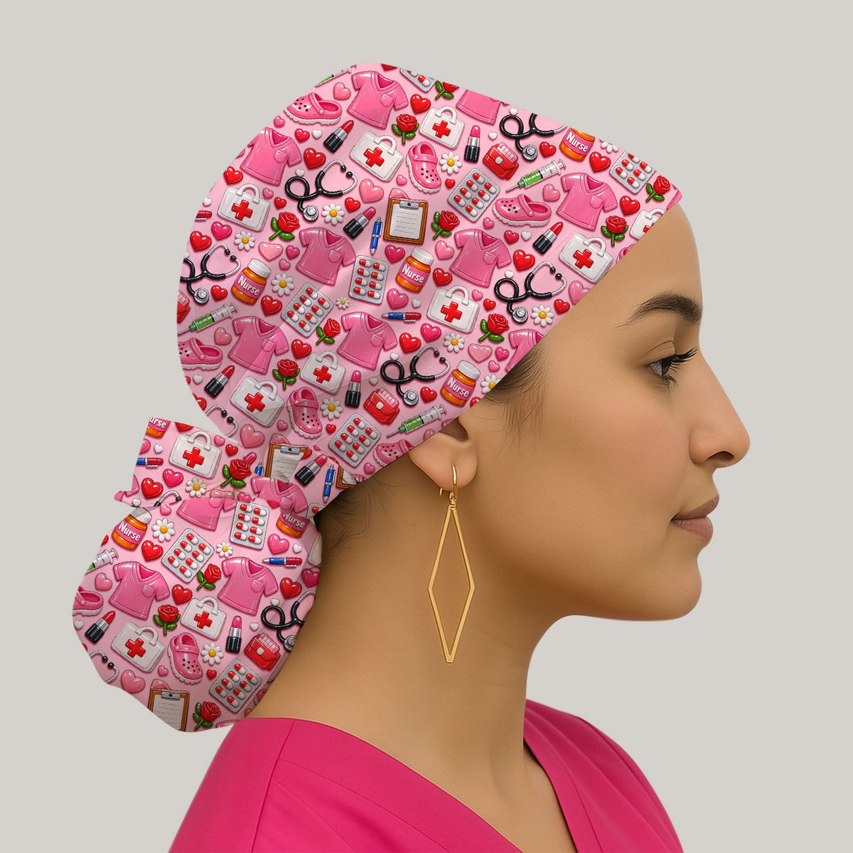 Medical Icons Scrub Cap
