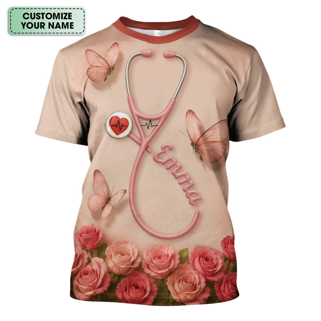 Personalized Nutrition Facts Nurse Shirt