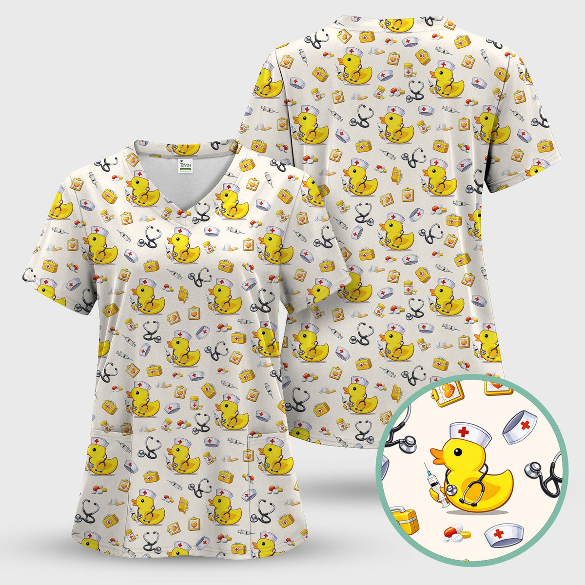 Medical Duck Nurse Scrub Set