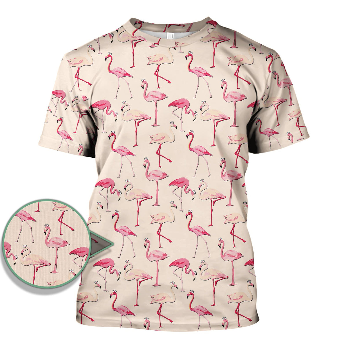 Flamingo Nurse Scrub Top