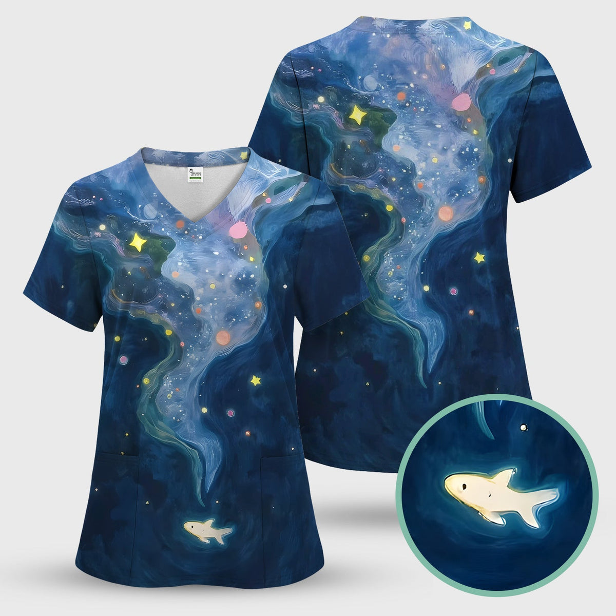 Marine Life Shark Nurse Scrub Set