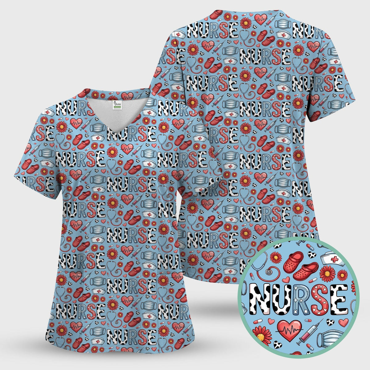 Medical Icon Nurse Scrub Top