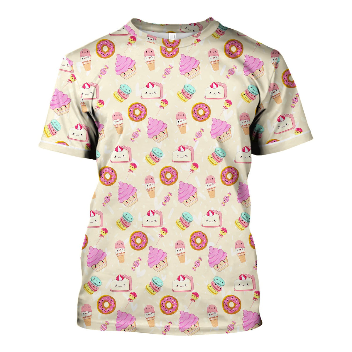 Donut Ice Cream Nurse Scrub Top