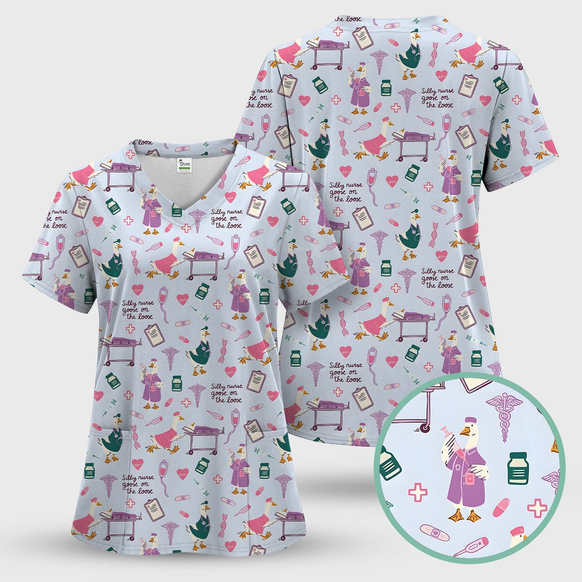Goose Medical Humor Tools Nurse Scrub Top