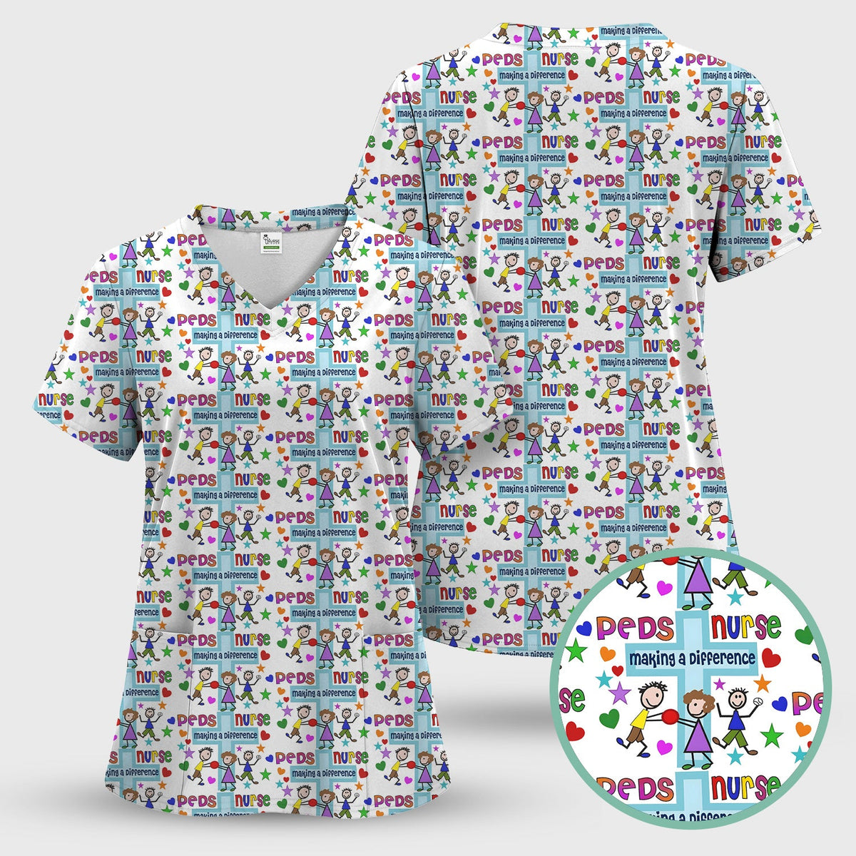 Peds Making A Difference Nurse Scrub Top