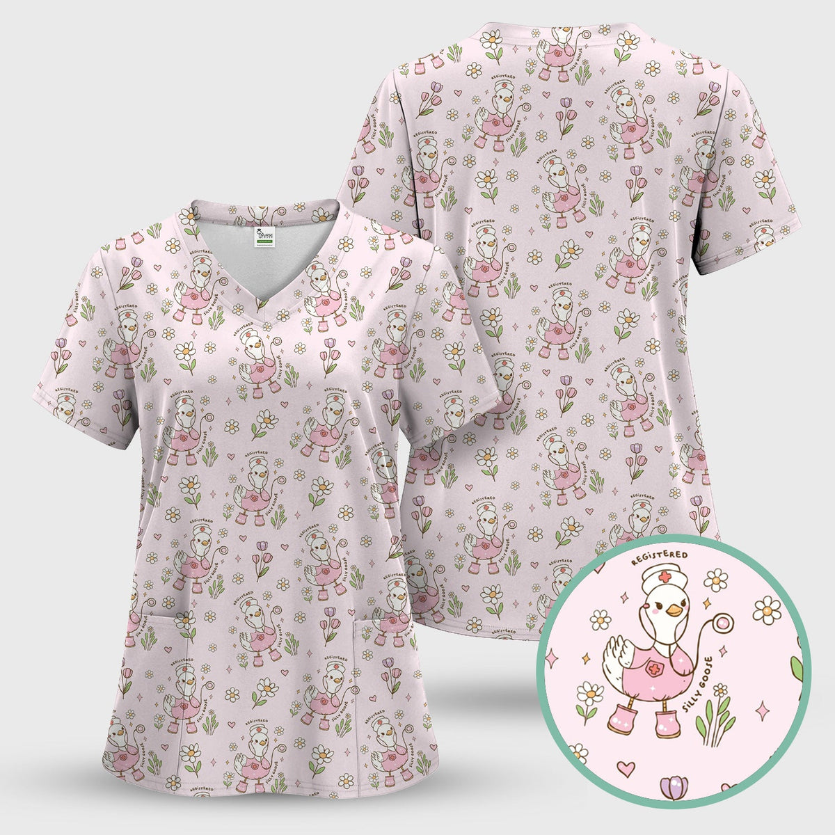 Goose Daisy Nurse Scrub Set