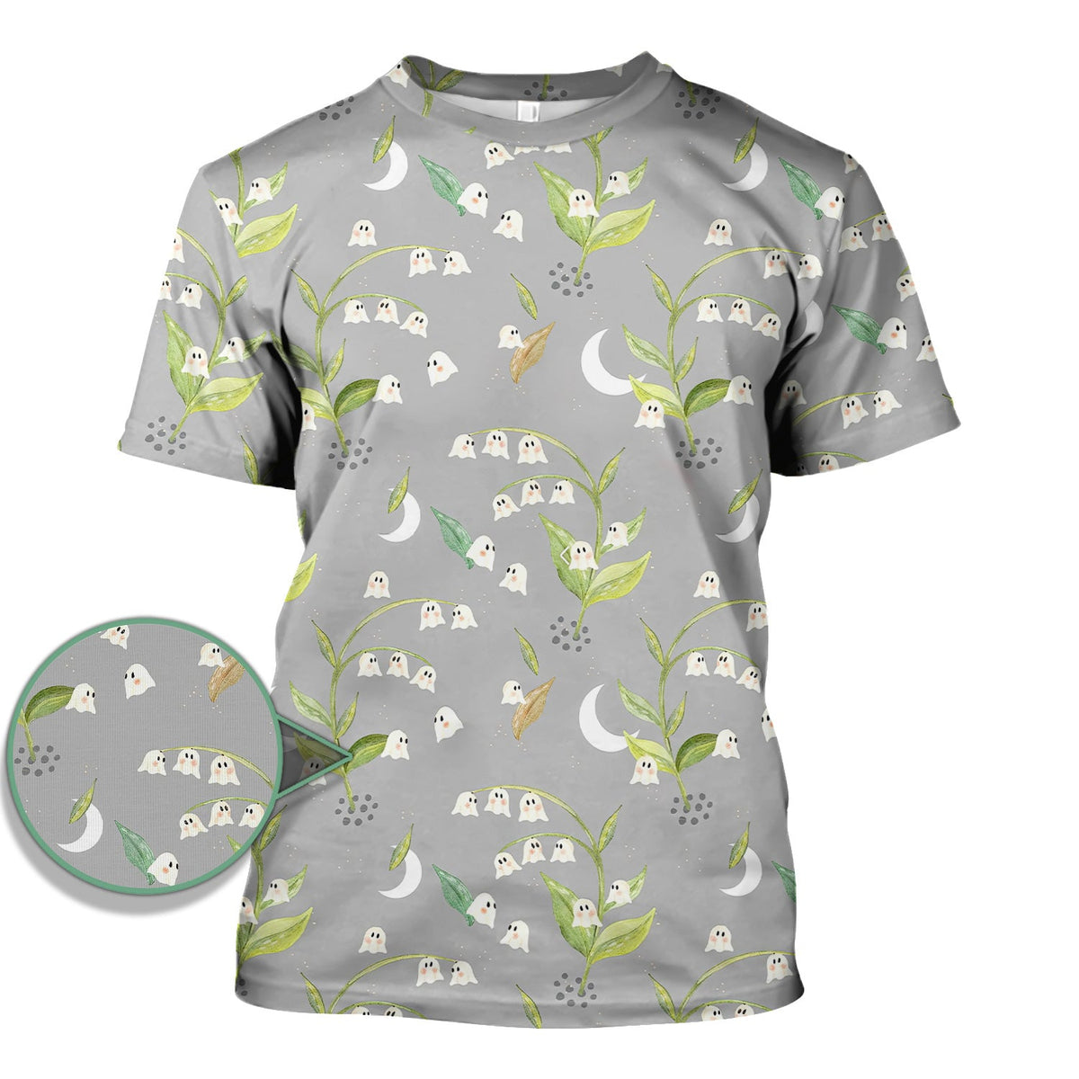 Floral Ghost Lily Nurse Shirt