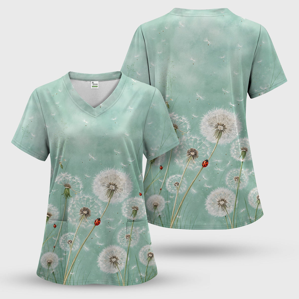 Dandelion Wishes Ladybug Nurse Scrub Set